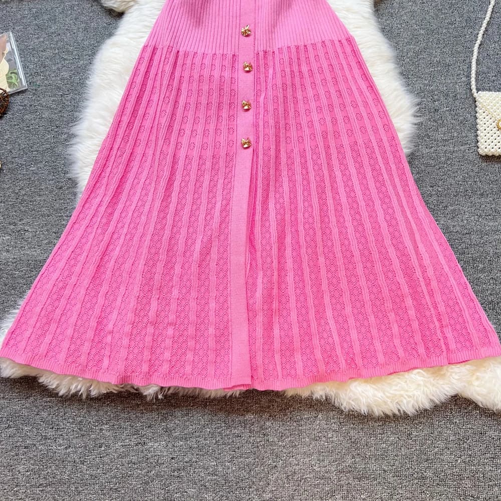 فستان طويل محبوك من YuooMuoo، تصميم مرقع أنيق، ربيع وصيف، فستان سترة فاخر للحفلات - 6