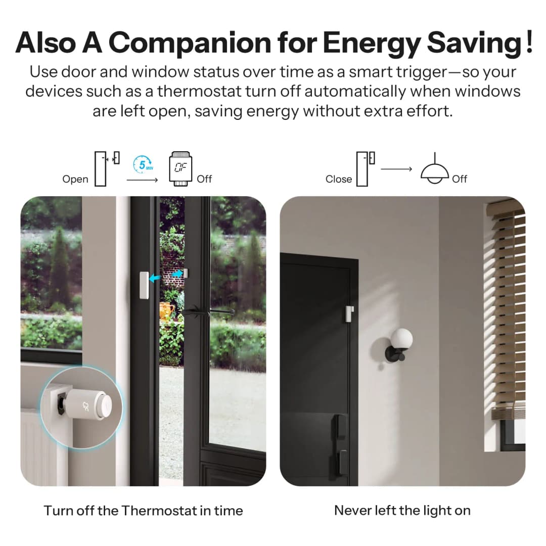 SONOFF SNZB-04PR2 SenseGuard DW Gen2 Zigbee Door/Window Sensor Active Security With Tamper Alerts Matter Bridge Via Apple Home - 4