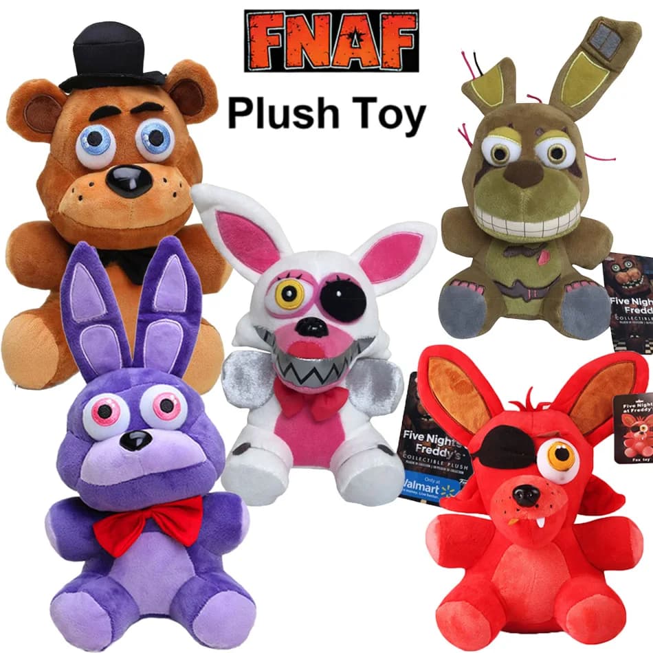 دمية فخمة FNAF Five Nights at Freddy's، Freddy Fazbear، Bonnie، Foxy، Sundrop، Moondrop، 18 سم، هدايا للأطفال