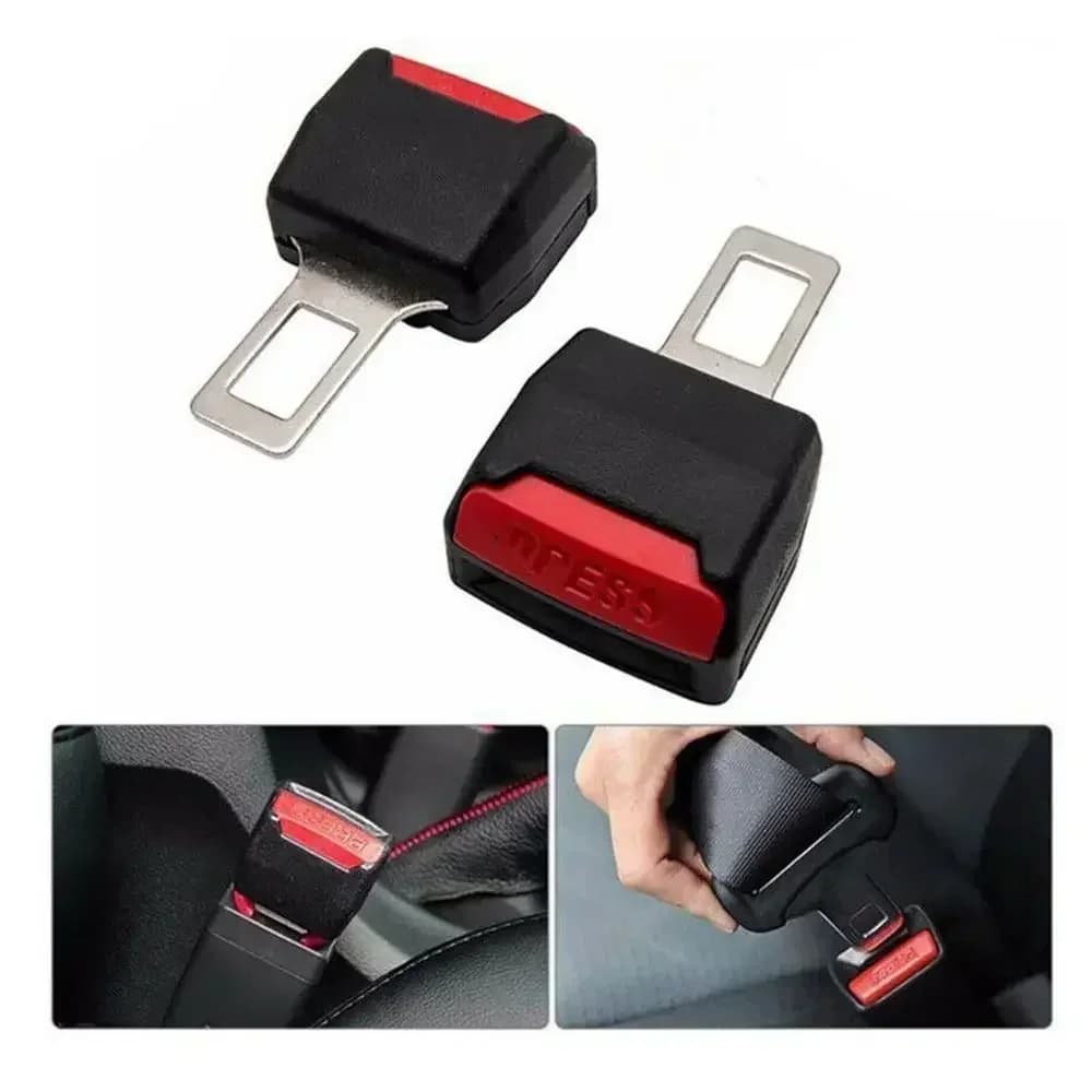 2PC Car Seat Belt Clip Extender Safety Seatbelt Lock Buckle Plug Thick Insert Socket Extender Safety Buckle Seat Belt Accessorie - 3