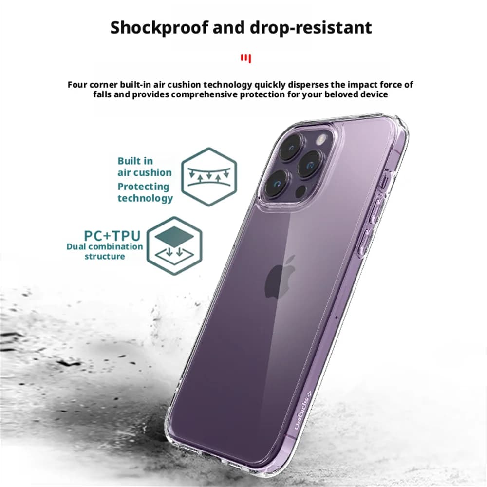 Spigen Ultra Hybrid Non Yellowing Clear Case For iPhone 17 16 Plus 15 14 13 12 Pro Max Shockproof Transparent Bumper Back Cover - 6