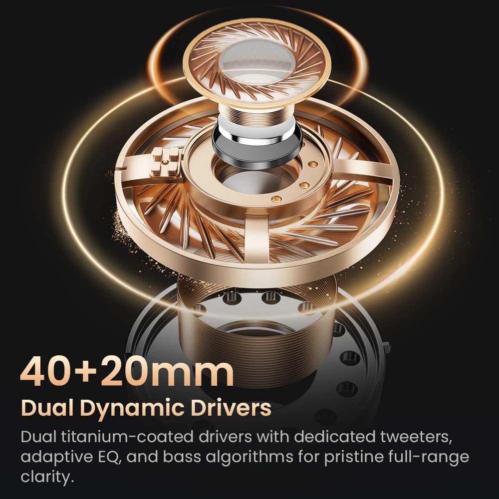 HAYLOU S40 ANC Wireless Headphones Bluetooth 6.0 Hi-Res Audio Over Ear Headset 50dB Hybrid Active Noise Cancellation Earphones - 5