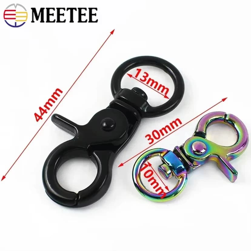 5-20Pcs 10/13mm Metal Keychain with Lobster Clasp for Bag Luggage Strap Swivel Hook Clip Pet Leash Carabiner Belt Accessories - 3