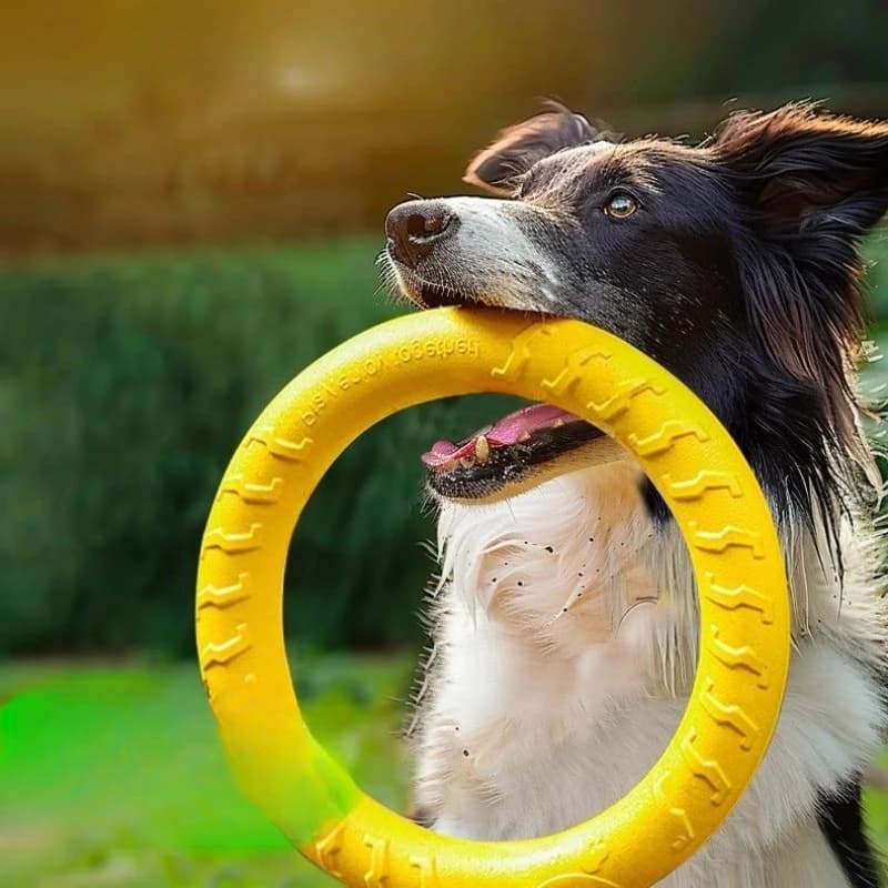 Dog Ring Toys Indestructible Chewing Flying Floating Training Tools Fetch for Small Medium Large Dogs Throwing Catching Flying - 2