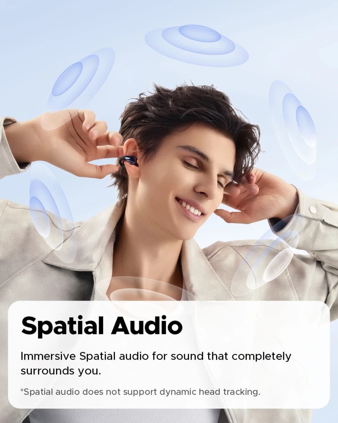 سماعات أذن SoundPEATS PearlClip Pro لاسلكية بلوتوث 5.4 سماعات أذن مفتوحة مع مكالمة واضحة AI ENC، اتصال متعدد النقاط، IPX5 - 4