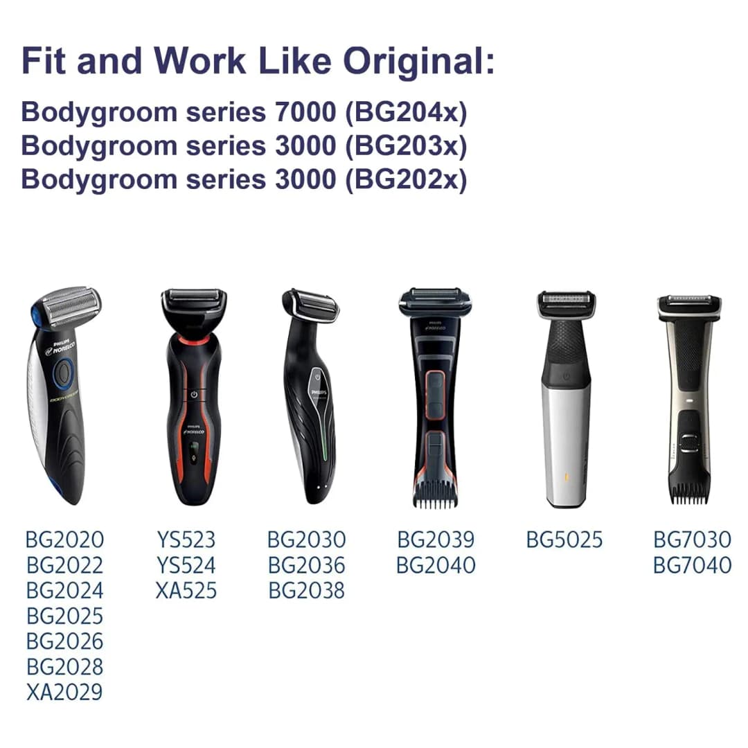 رأس بديل LISI BG2000 مناسب لماكينة تشذيب اللحية Philips Norelco Bodygroom Series 7000 BG7030 BG7040 BG5025 BG2030 BG2040 - 2