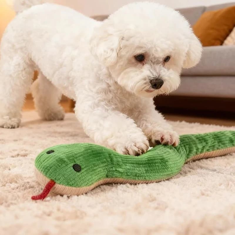 Dog Toy Snake Interactive Crinkle Sound Toy Kitten  Kick Toy Interactive Pet Toy for Indoor Cats 16.5 Inches Pet Supplies - 3