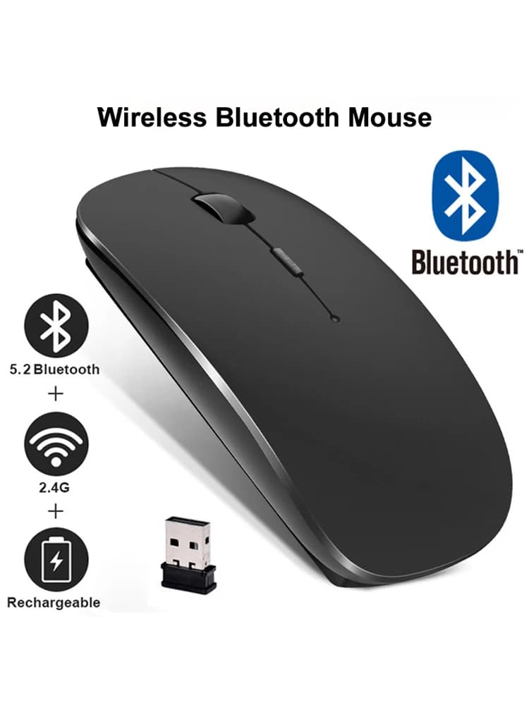 Best Seller Rechargeable Wireless Mouse Silent RGB Bluetooth Dual Mode Optical Mice Universal for Laptop PC Office Gaming - 3