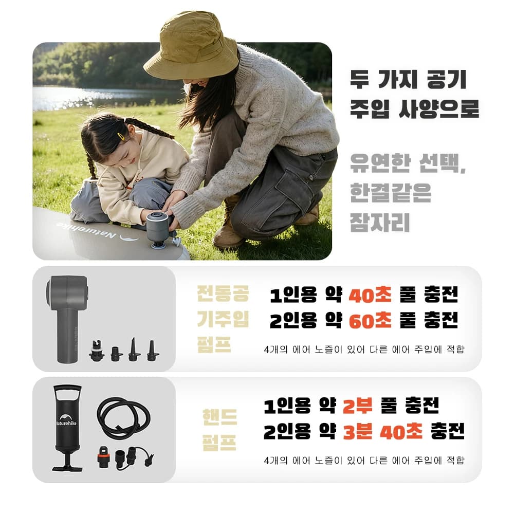 Naturehike Youmeng Brushed Air Mattress Camping Air Cushion Outdoor Spliceable Bed 10CM Tent Inflatable Bed Double Sleeping Pad - 5