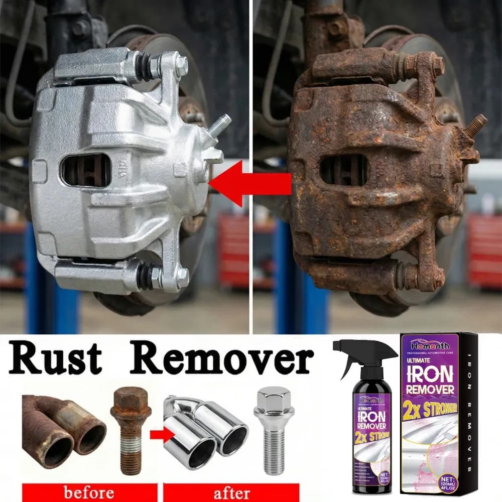 New Car Rust Remover Spray Powerful Rust Removal for Car Wheels & Metal Surfaces Strong Decontamination Auto Repair Supplies