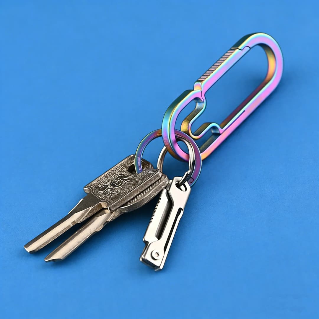 1Pc Outdoor Camping Supplies Stainless Steel Mini Folding Knife Square Head Multi-function Pocket Knife Keychain Pendant - 4
