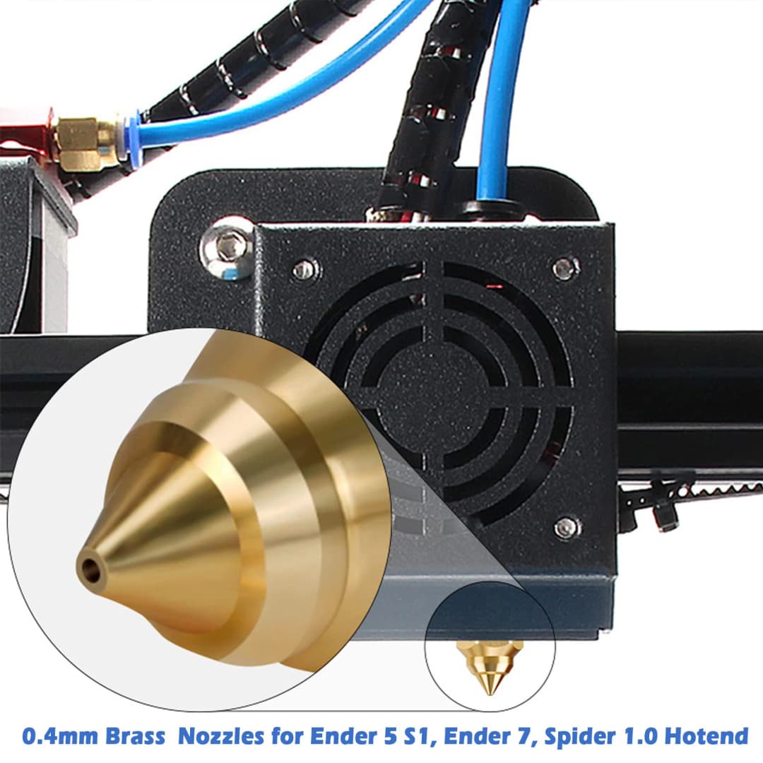 Creality Ender 3 V3 SE Nozzles 5PCS 0.2/0.4/0.6/0.8/1.0 M6 Nozzles Kit for Ender 3 V3 SE, Ender 5 S1, Ender 7, Spider 1.0 Hotend - 3