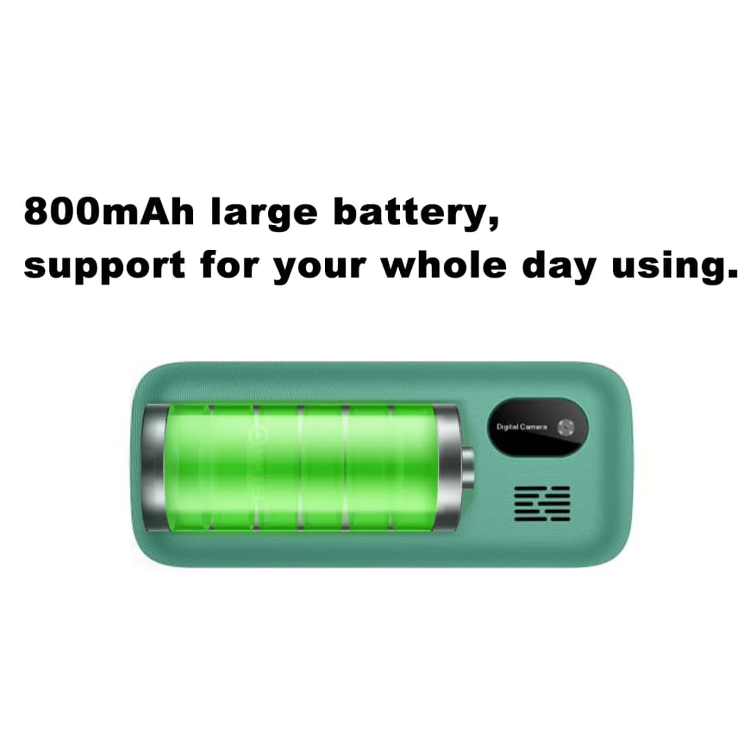 MKTEL M2023 Feature Phone with 1.77inch Display 800mAh Battery Dual SIM FM Radio Flashlight 0.08Mega Camera Senior Phone - 2