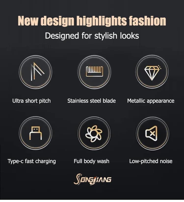 ماكينة حلاقة كهربائية ت9 قابلة للشحن للرجال، أداة قص شعر احترافية للحلاقين - 3