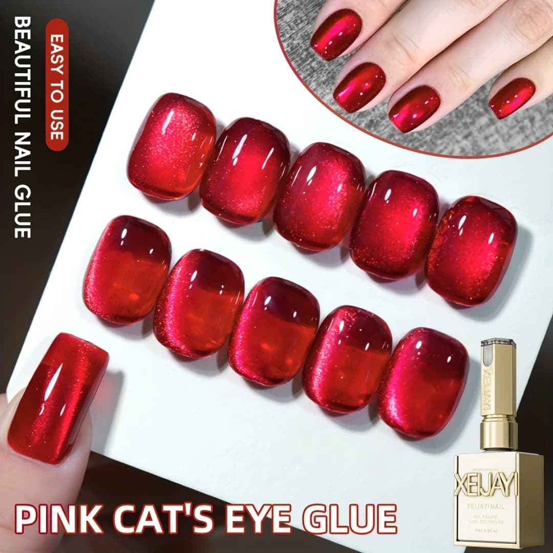 15ML Rainbow Cat Eye Nail Polish Gel Phototherapeutic Gel Soak Off Nail Magnetic Gel Polish Nail Art DlY For Salon At Home - 4