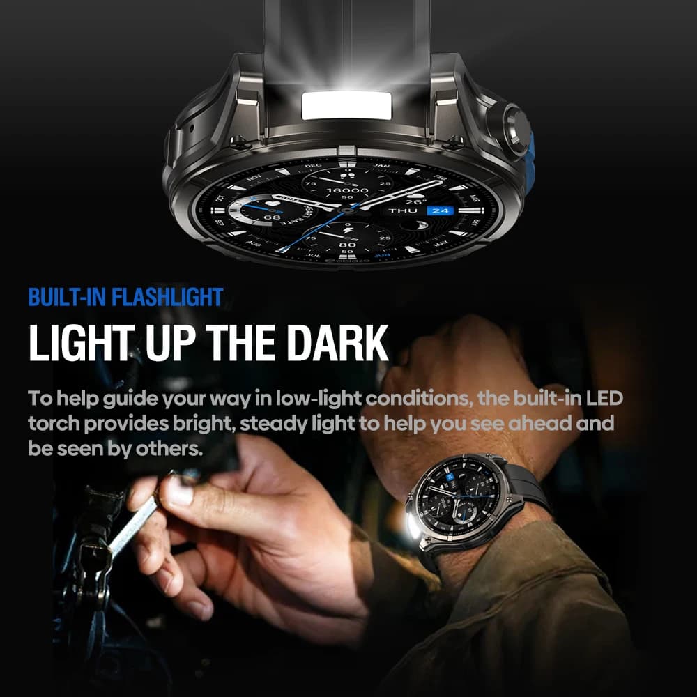 New Zeblaze VIBE 8 AMOLED Display Built-in Flashlight Smartwatch Sapphire Lens Make/Receive Calls HR/BP Monitoring Smart Watch - 4