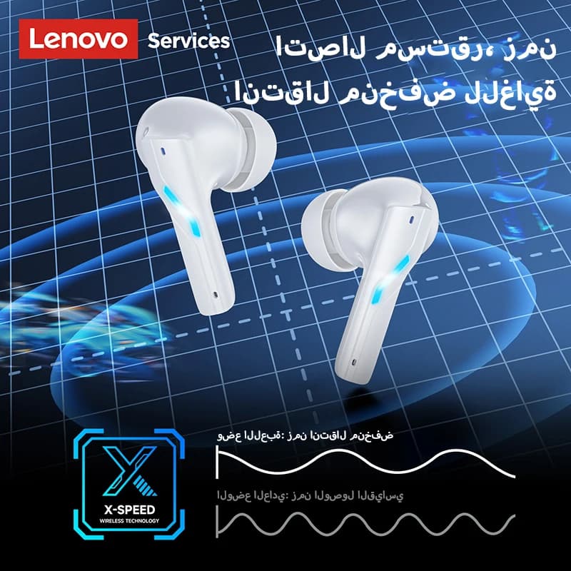 New Lenovo GT100 TWS Bluetooth 6.0 Gaming Headphones Low Latency Long Battery Life In Ear Wireless Earbuds HD Calls Earphones - 5