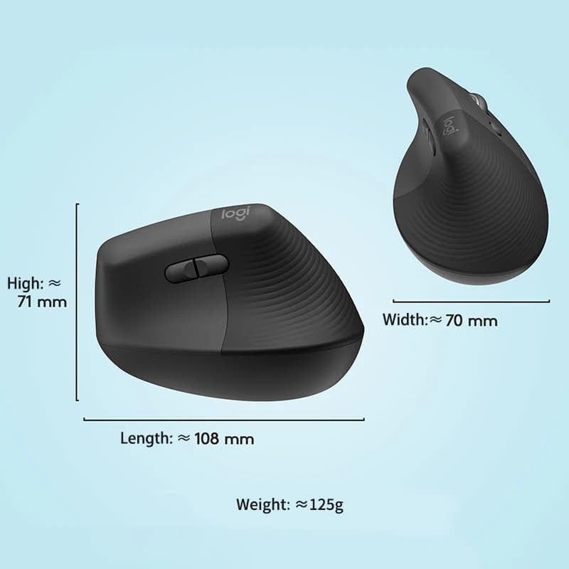 Logitech Lift Vertical Mouse  Ergonomic Wireless With Silent Click Bluetooth/Usb Dual Mode For Pc Laptop Tablet Wrist Pain - 5