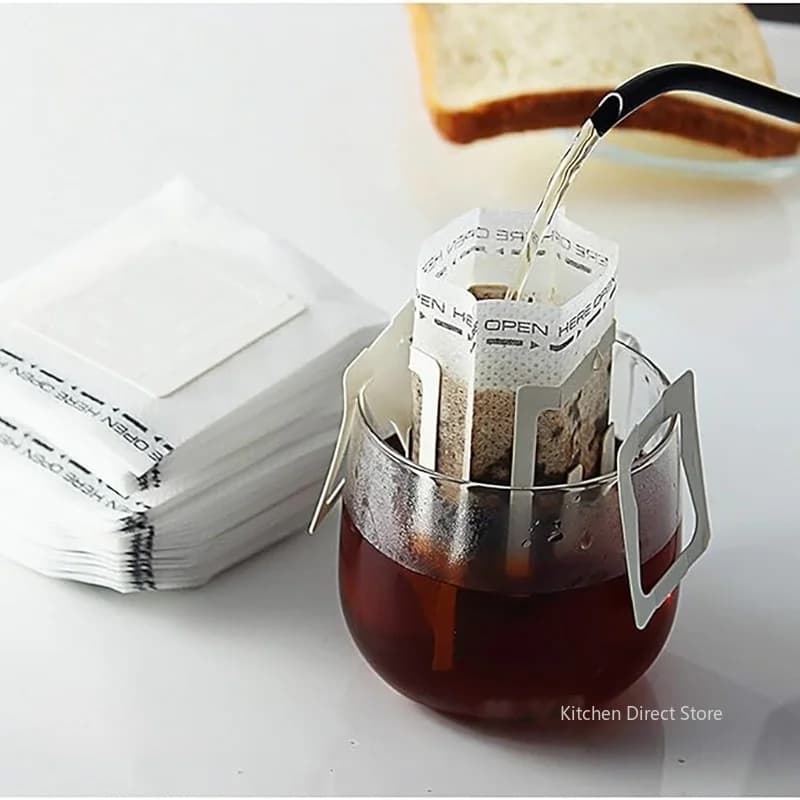 50/100pcs Coffee Filter Bags Disposable Drip Coffee Paper Pack Portable Hanging Ear Espresso Coffee Accessories Tea Tool - 6