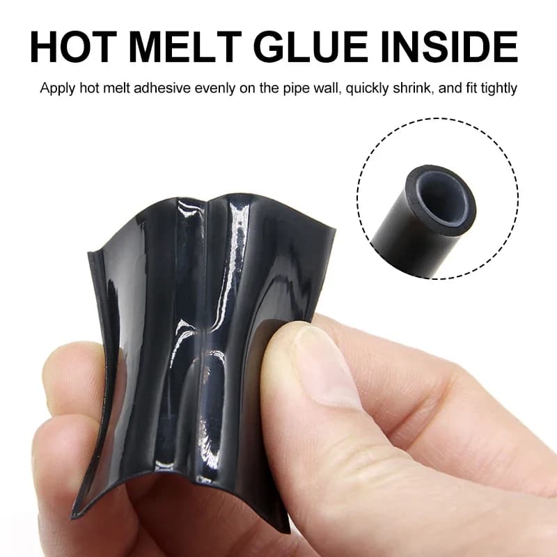 1 متر مع غراء جدار مزدوج 3:1 أنبوب انكماش حراري 1.6/2.4/3.2/4.8/6.4/7.9/9.5/12.7/30/50 ملم أنابيب قابلة للانكماش غلاف لاصق كم سلك - 2