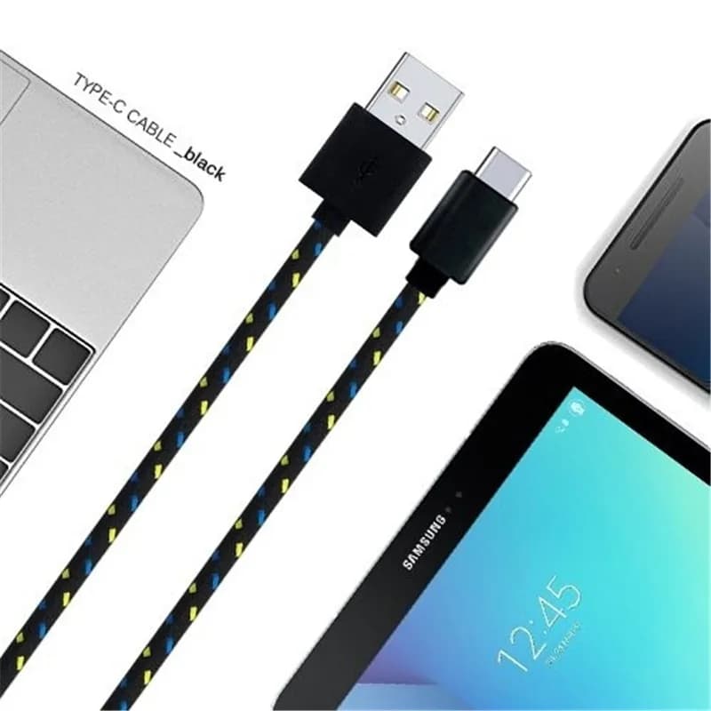 نايلون USB A إلى نوع C كابل شحن 2A شاحن سريع سلك بيانات لشاومي هواوي سامسونج أندرويد الهاتف 1 متر 2 متر 3 متر جهاز شحن - 2