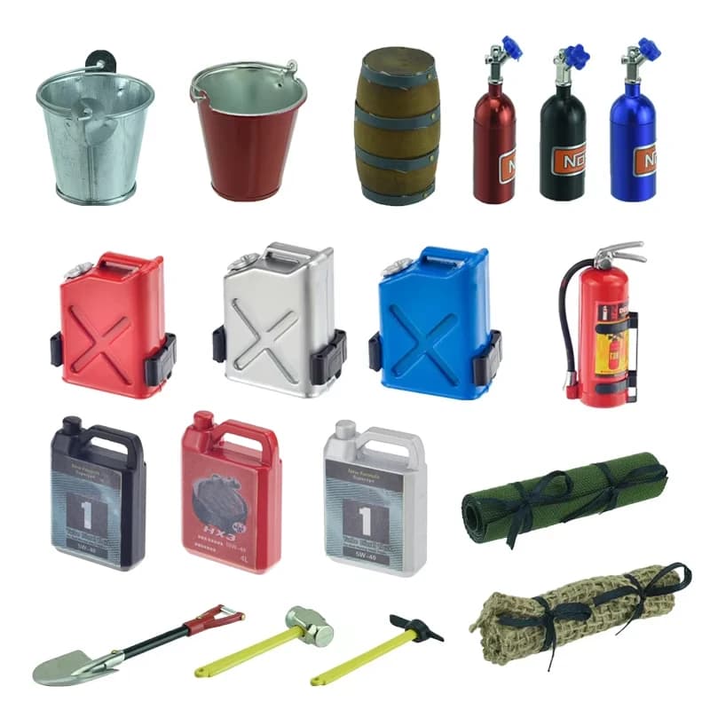 محاكاة الزخرفية برميل زيت طفاية حريق ل 1/10 RC الزاحف سيارة Traxxas TRX4 المدافع محوري SCX10 RC4WD شاحنة