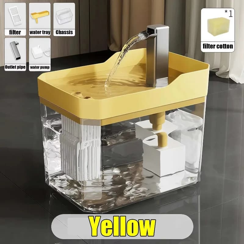 1.5L Cat Water Fountain Auto Filter Pet Water Dispenser USB Live Water Circulation Automatic Drinking Fountain for Cats and Pets - 6