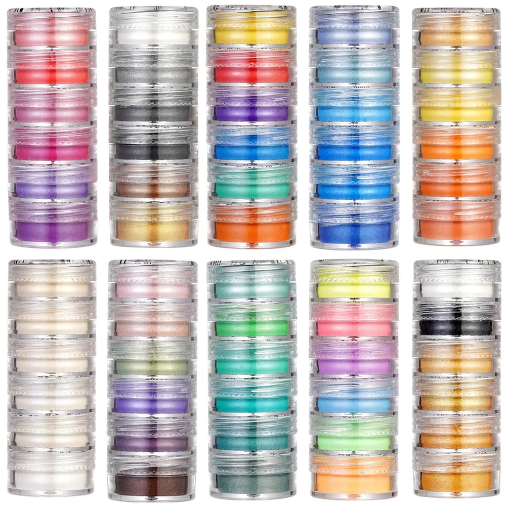 6 ألوان/مجموعة مسحوق اللؤلؤ الصباغ الراتنج قالب تلوين صبغ بيرليسسينت الايبوكسي الراتنج الصباغ DIY بها بنفسك الايبوكسي الراتنج الحرف لوازم