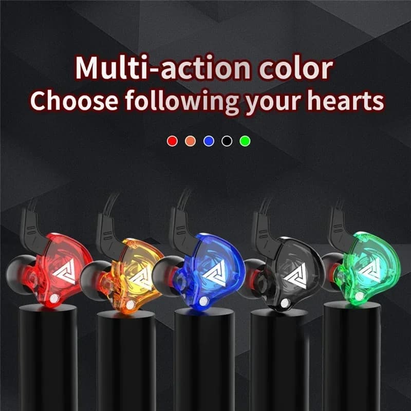QKZ AK6 Wired Earphones 3.5mm In-Ear HiFi Bass Headphones with Mic Noise Cancelling Sport Gaming Headset for Phone PC Laptop - 3