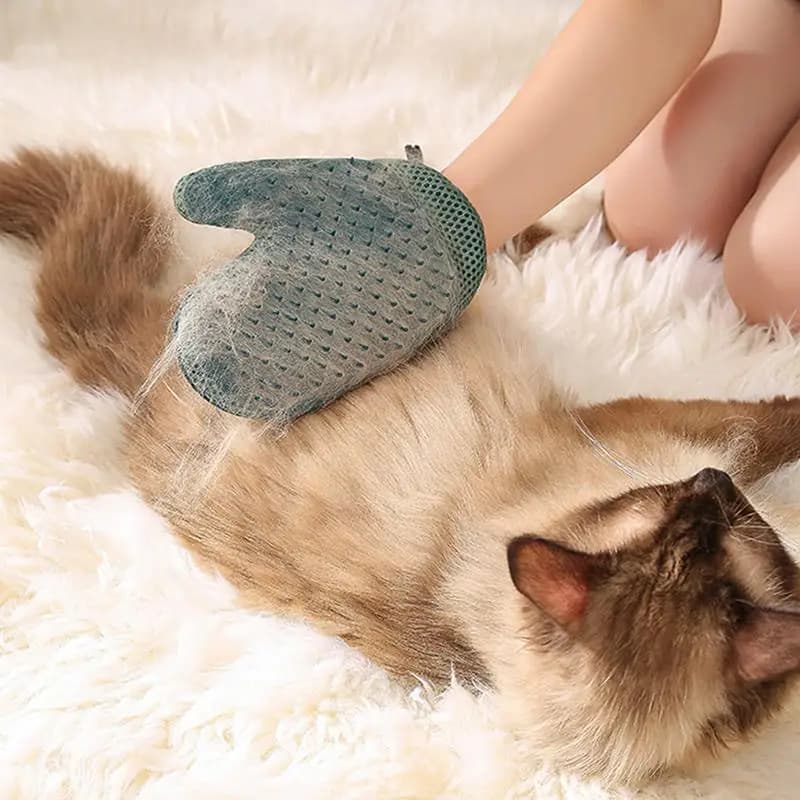 Pet Grooming Glove Efficient Cat Dog Hair Remover Gentle Massage Tool Double Sided Brush Stress Free Easy Hand Wash Remover Glov - 2