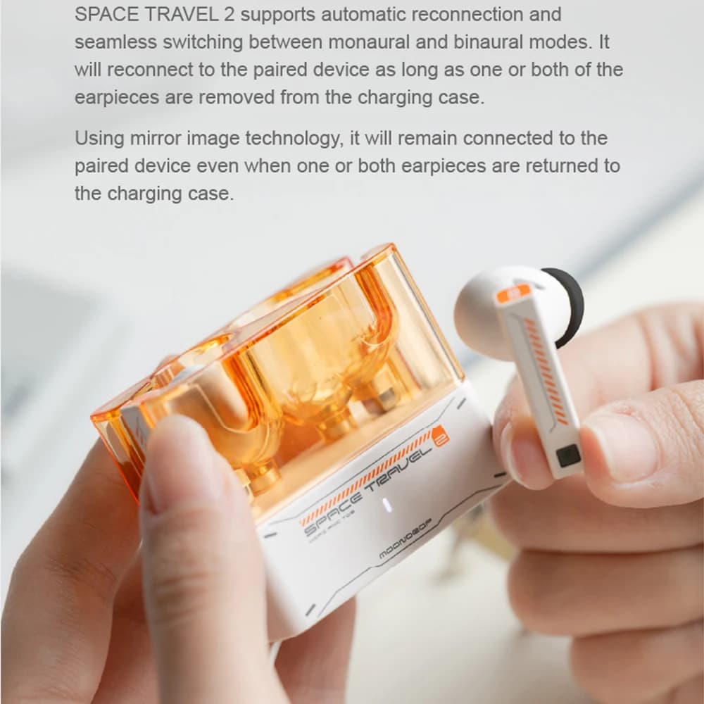 سماعات أذن Moondrop SPACETRAVEL2 TWS بلوتوث 6.0 مع إلغاء الضوضاء IEMs سماعات لاسلكية حقيقية عازل للضوضاء للأنشطة الرياضية - 2
