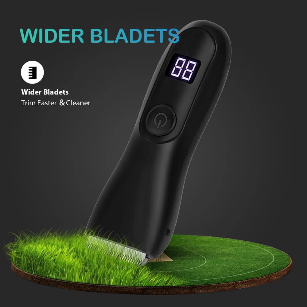 Men's Electric Body Hair Trimmer  Waterproof Groin/Ball Shaver Rechargeable Groomer Clipper for Pubic & Armpit Full Body Shaving - 3