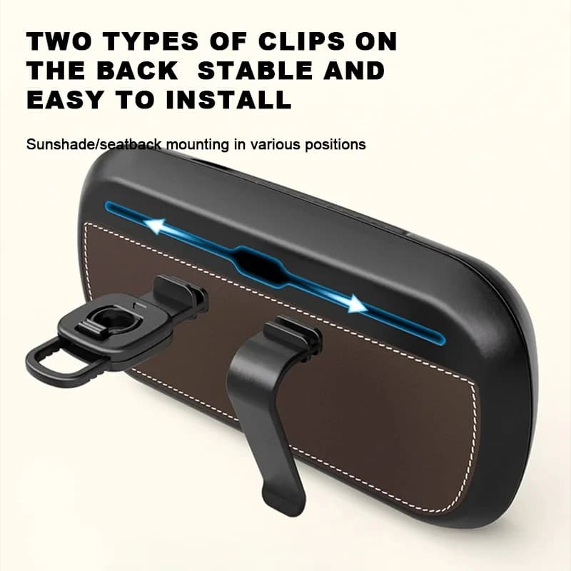 Leather Car Tissue Box Phone Number Label Center Console Armrest Napkin Box Sun Visor Tissue Box Backseat Tissue Case Fix Strap - 6