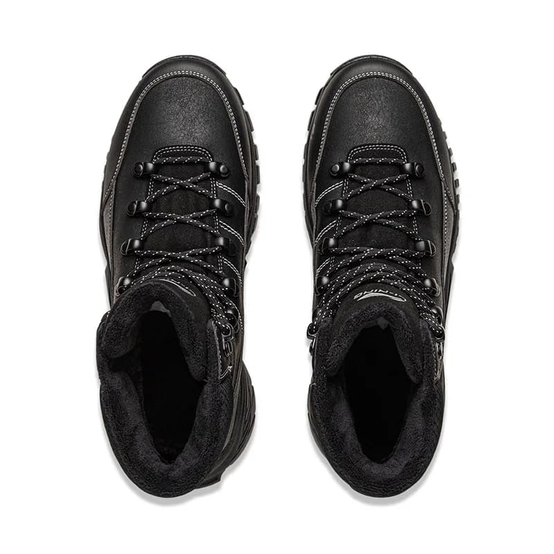 أحذية لي نينغ يونيسكس كونكيرور لايت لايف ستايل من الصوف دافئة لفصل الشتاء أحذية كاجوال منتصف الكاحل عاكسة للضوء AGCV393 - 6