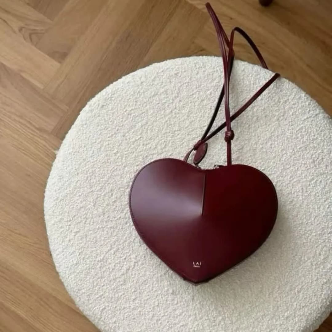 حقيبة صندوقية على شكل قلب، كروسبودي جلدية، تصميم صغير الحجم، مناسبة للاستخدام اليومي