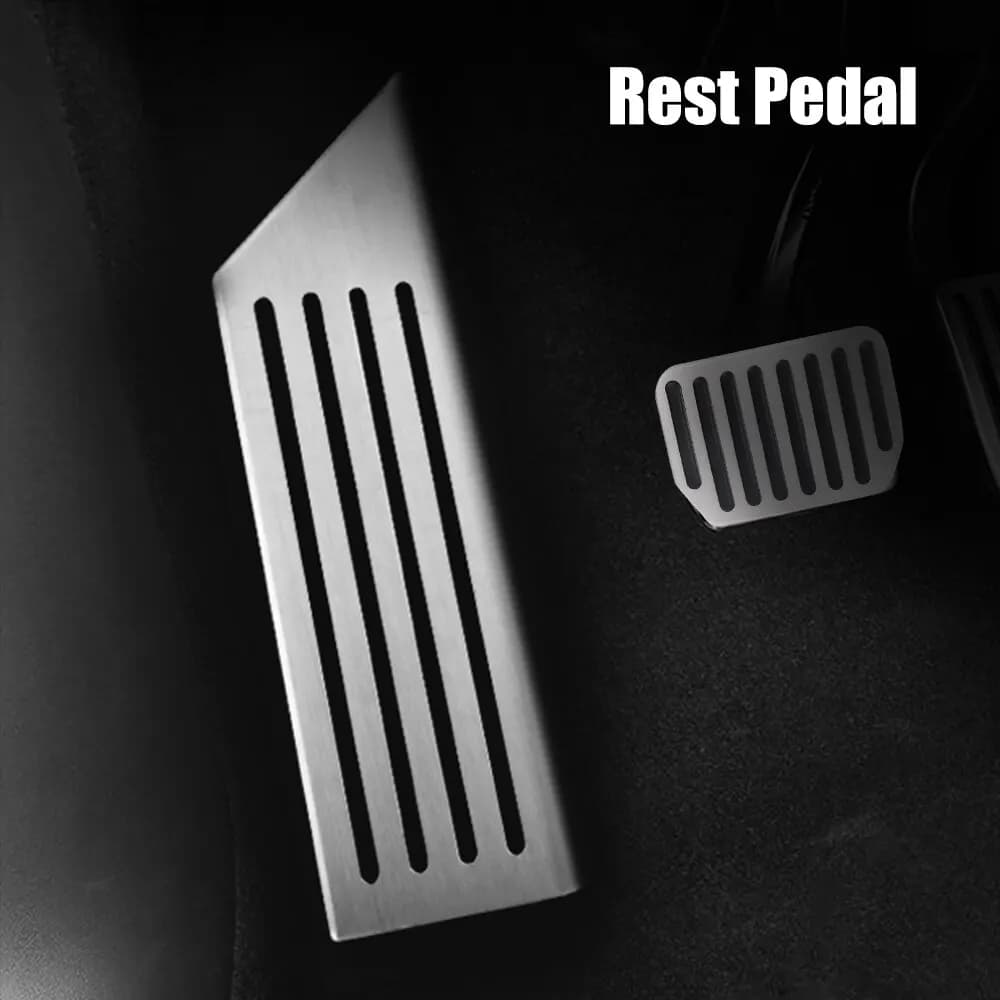 Aluminum Alloy Foot Pedal For Tesla Model 3 Y Rest Brake Pedals With Rubber Pads Cover Car Accessories - 3