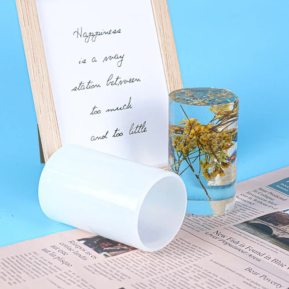 اسطوانة قالب من السيليكون لتقوم بها بنفسك كريستال الغراء صب قالب شمع الروائح شمعة قوالب الشمع للحرف أدوات ديكور المنزل - 5