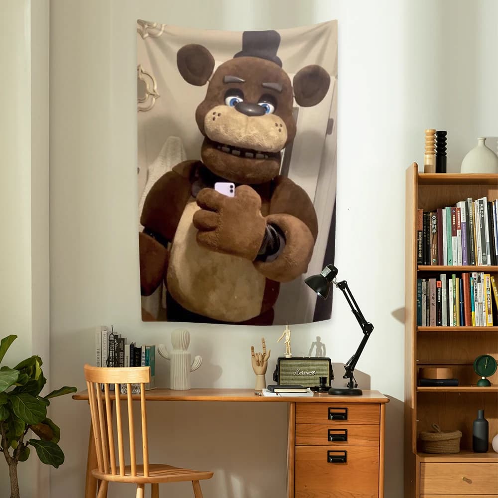Classic Bear Game Tapestry Fnaf Prints Large Fabric Home Decor Wall Hanging Bedroom Living Room Background Friends Gift - 5