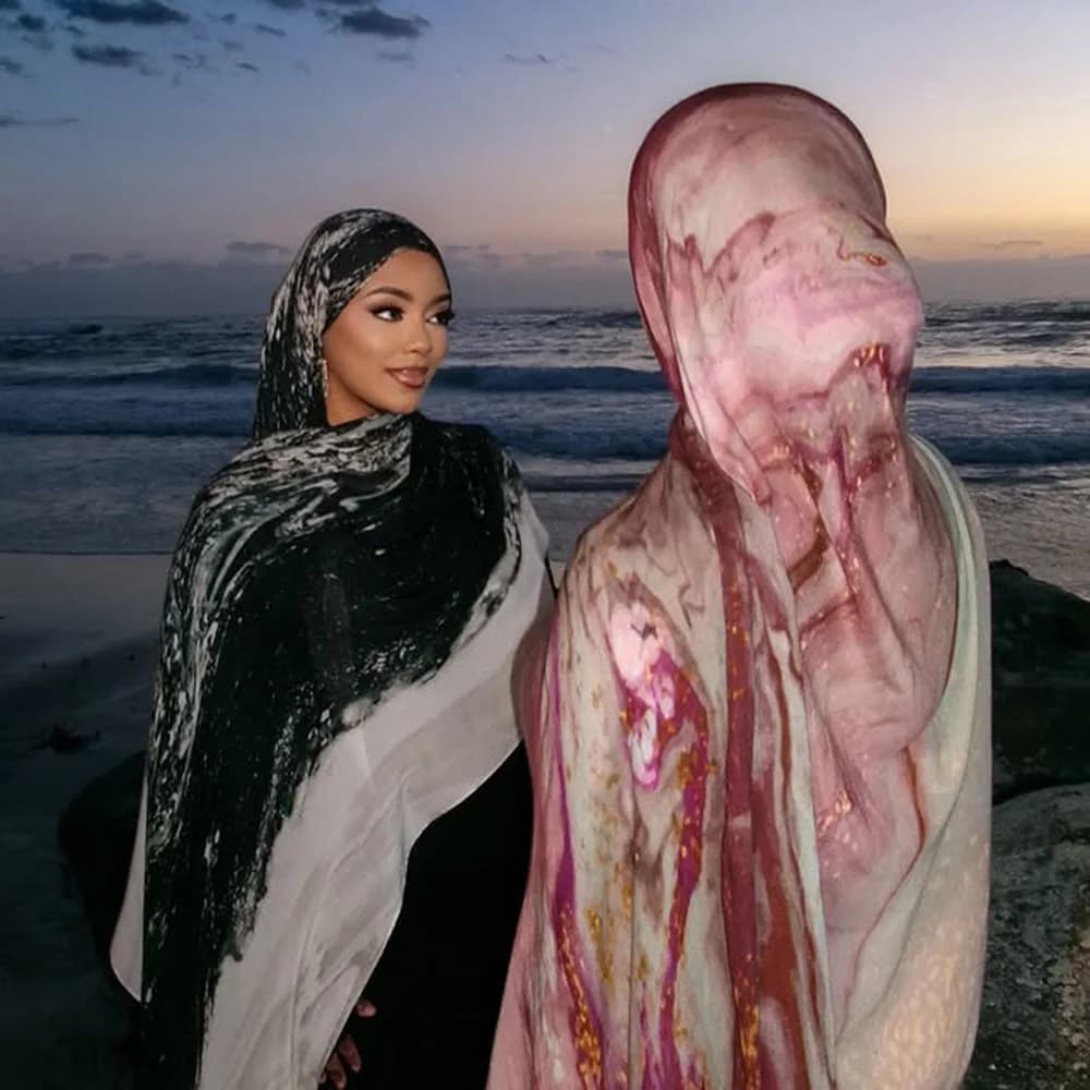 حجاب مطبوع متميز حجاب ناعم قابل للتنفس حجاب مسلم نساء إسلام شالات قطنية وأغطية فيسكوز مودال حجاب - 4