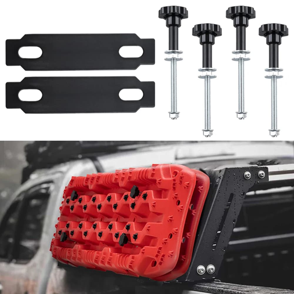 1Set Traction Board KIT, Easy-To-Install Recovery Board Mount, Safety Traction Board Mount, Fit For 4.72"-6.69" Hole Spacing
