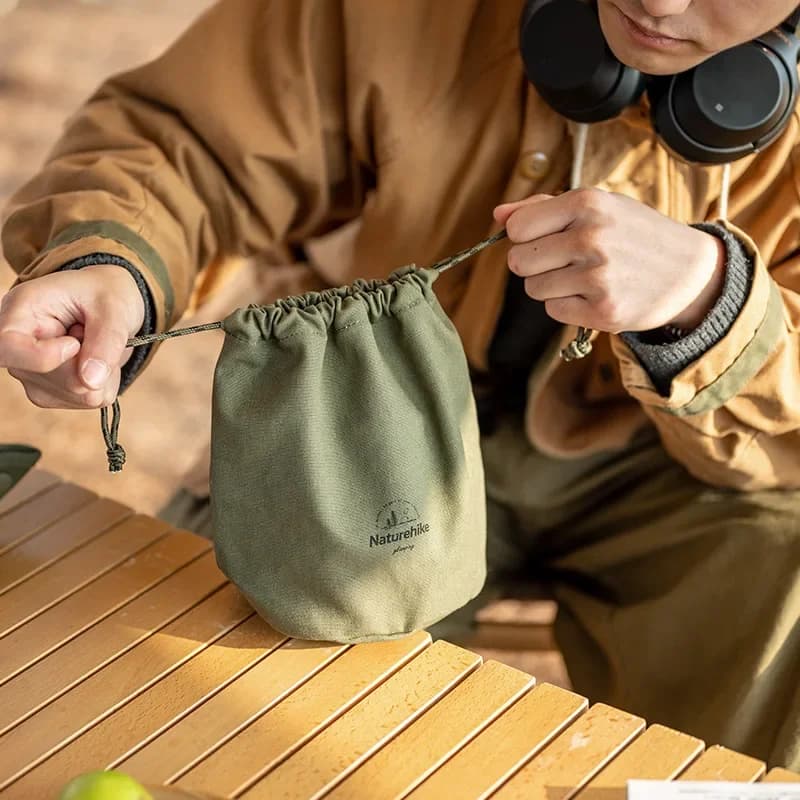 Naturehike - حقيبة تخزين من القماش المقاوم للماء، تخزين الأغراض، مقاومة الاتساخ للتخييم في الهواء الطلق، طقم طاولة طعام منزلية - 4