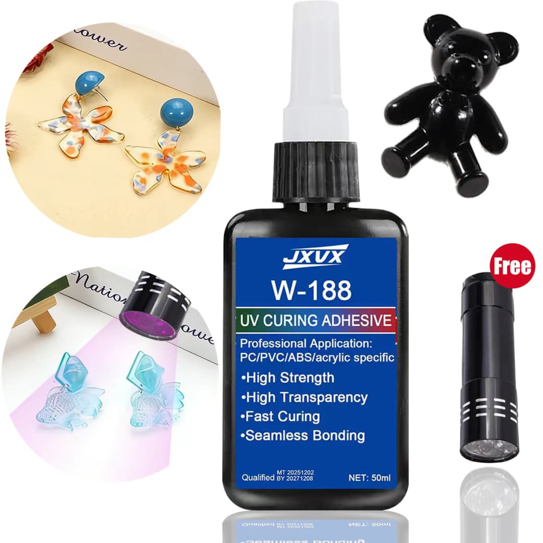 1.76oz UV Resin kits with lamp Epoxy Resin Glue  waterproof, UV-enhanced curing DIY Jewelry Making High Transparency Fast Drying High Hardness For Bonding Glass Metal Wood DIY Crafts Decor 1-5pcs.