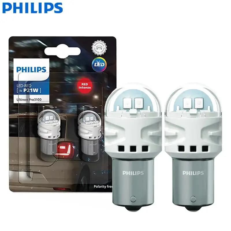 Philips Ultinon Pro3100 LED P21/5W 1157 S25 Red White Color Car Turn Signals Lamps Reverse Light Rear Bulbs Stop Fog Beam P21W - 6