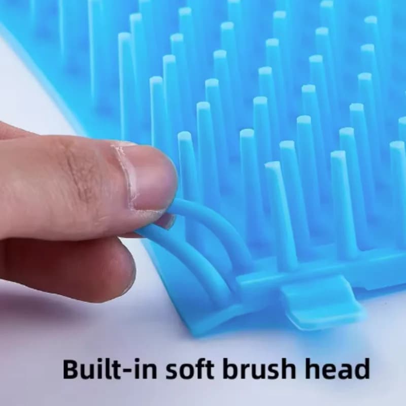 كوب تنظيف مخالب الكلاب أمشاط من السيليكون الناعم غسالة محمولة لتنظيف أقدام الحيوانات الأليفة فرشاة تنظيف المخالب دلو تنظيف الأقدام بسرعة - 5