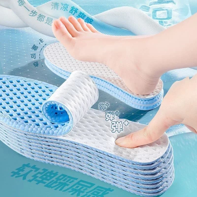 3 Pair Summer Cooling Insoles for Men Running Sports Shock Absorption Shoe Sole Breathable Shoes Insole Memory Foam Shoe Pads - 6