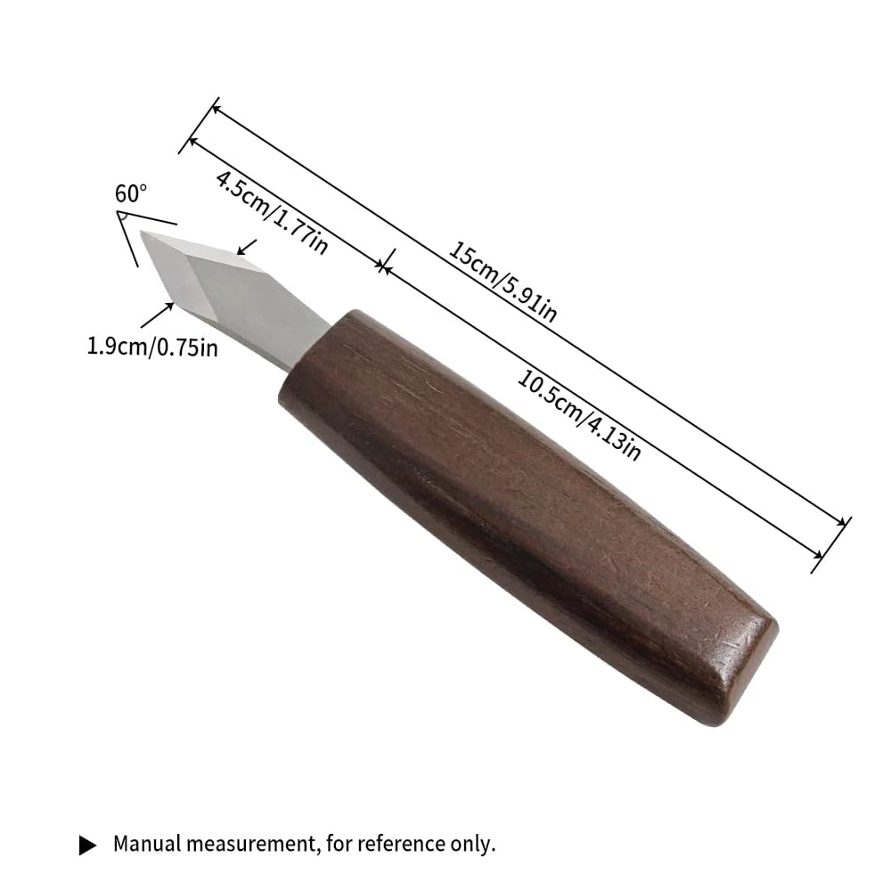 Marking Knife Double Bevel Striking Knife With CR-V Sharp Blade Wooden Handle For Woodworking Carving And Marking - 6