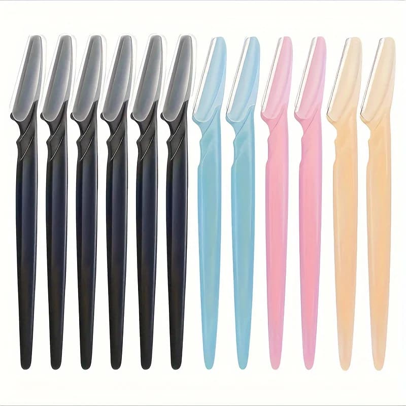 3/5/6/10/12 Piece Multi-Purpose Eyebrow Shaver Set - Gentle Facial Hair Trimmer Easy Grooming and Shaping Kit - Smooth Skin
