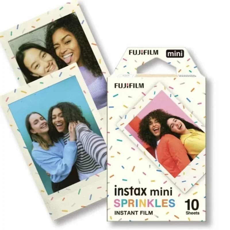 ورق تصوير Fujifilm Mini Sprinkles مقاس 3 بوصات، ورق تصوير Instax Mini عالمي لكاميرات Mini 12/8/9/SE/40/25/90/11/EVO