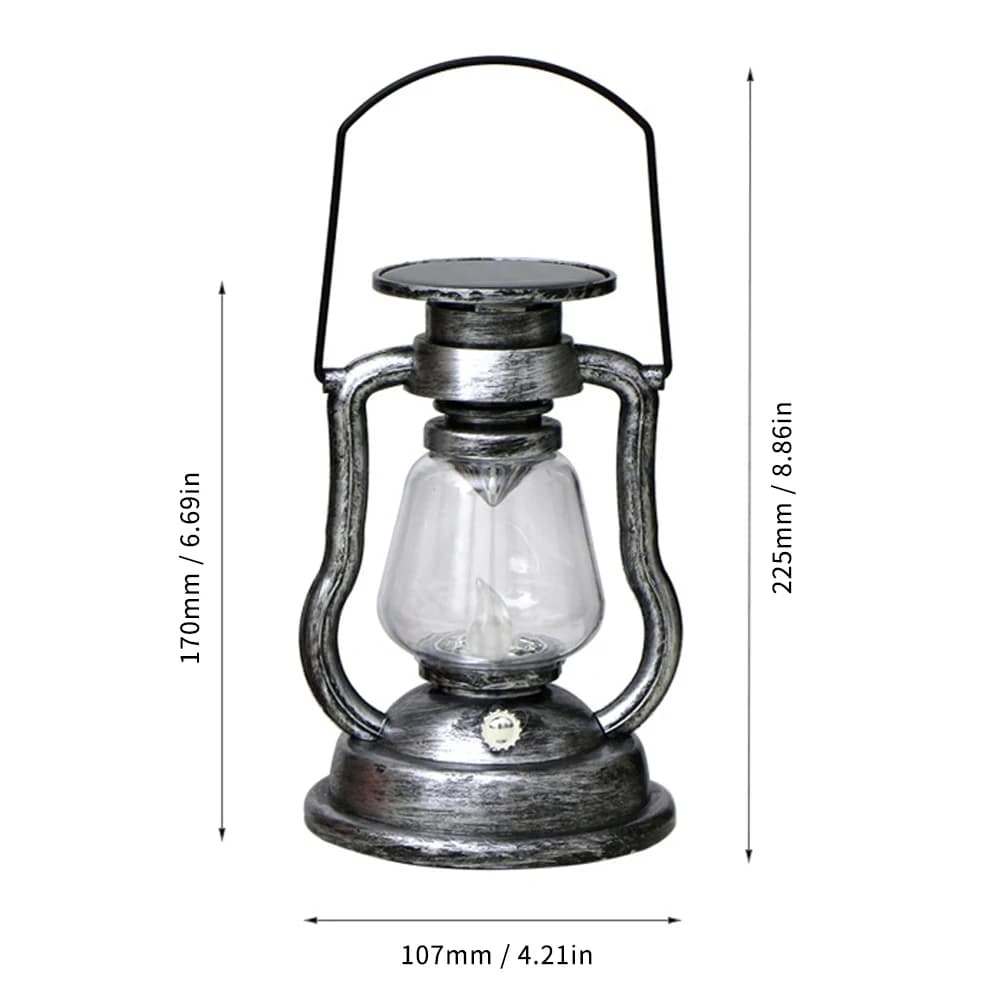 فانوس شمسي معلق على شكل شمعة بإضاءة LED متموجة بدون لهب - إضاءة خارجية للفناء والحديقة - 6