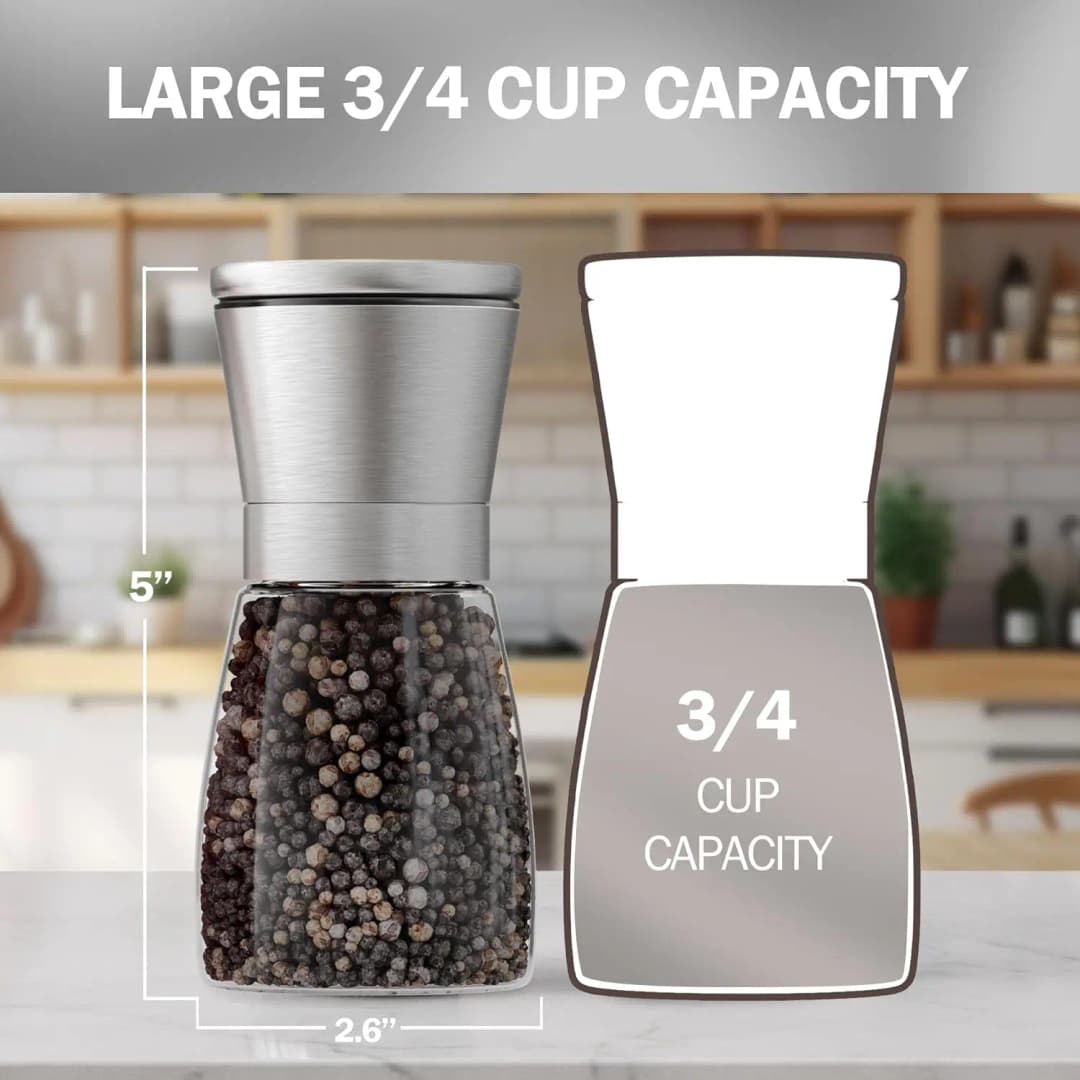 Manual Salt Pepper Grinder Coffee Grinde Pulverizer Powder Machine Steel Spice Grinder Salt Shaker Kitchen Mills Accessories - 4
